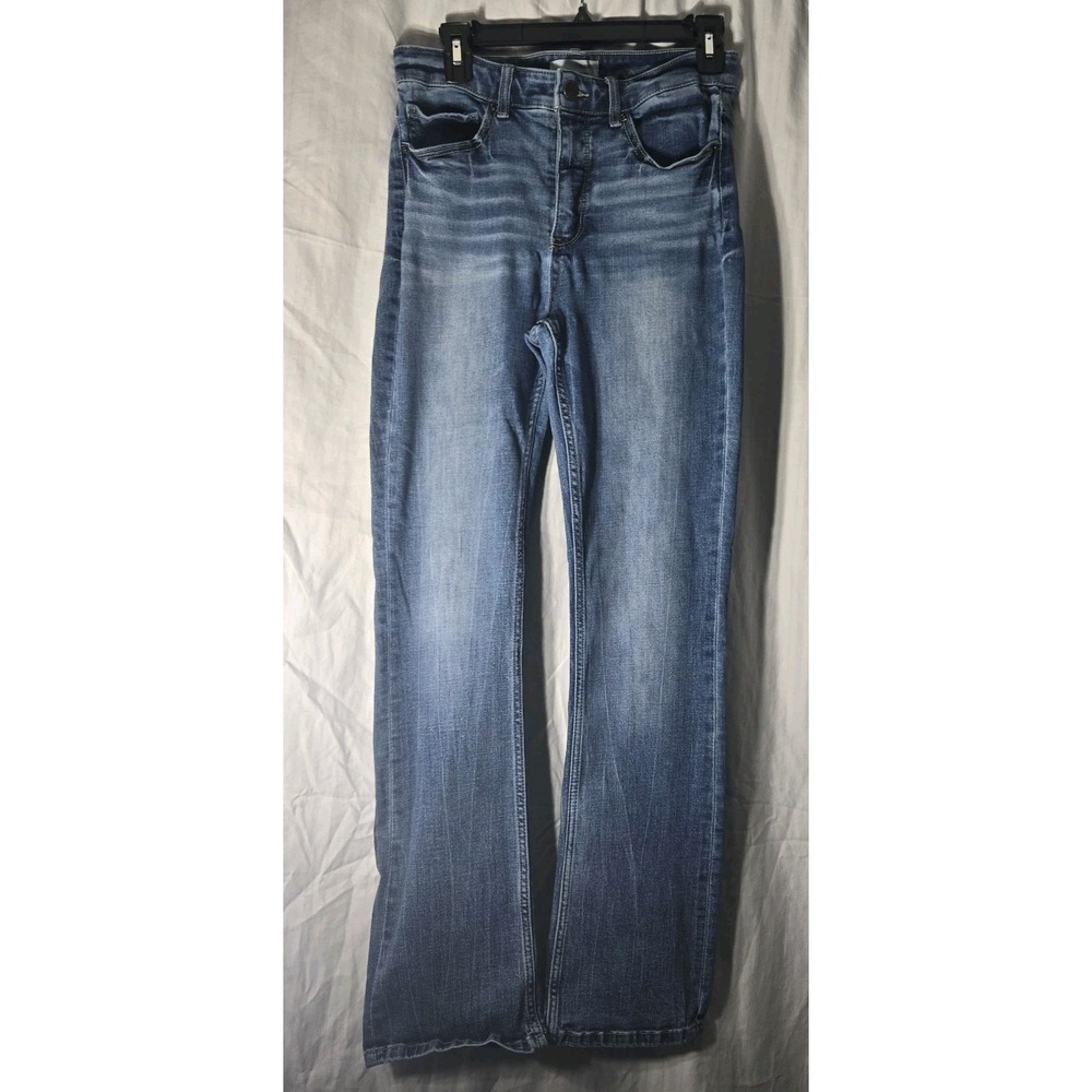 BKE Womens Blue Parker Universal Fit High Rise Denim Tailored Bootcut 31x29.5